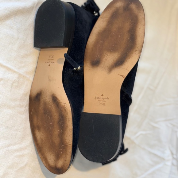 Kate Spade | Black Leather/Suede Chelsea Boots with Tassels | Wmns Sz 9.5B US - Picture 3 of 8